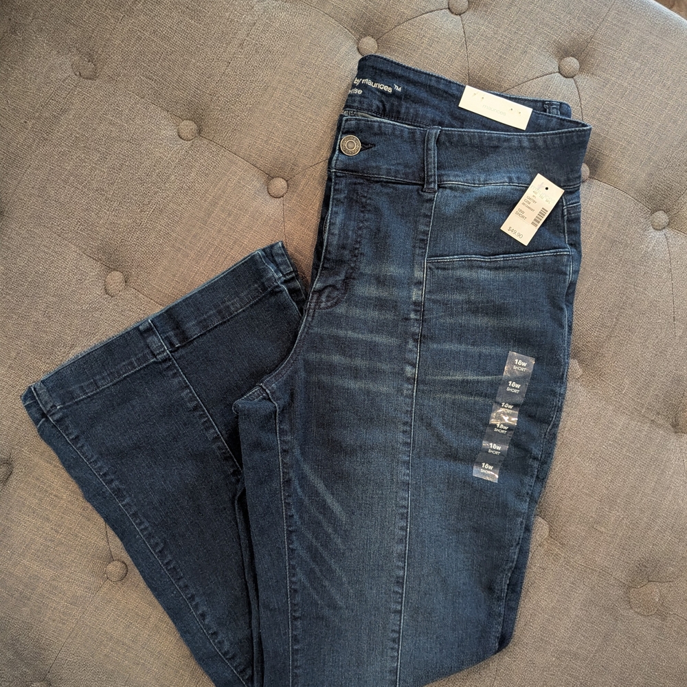 Women's High Rise Flare Jeans Size 18w Short